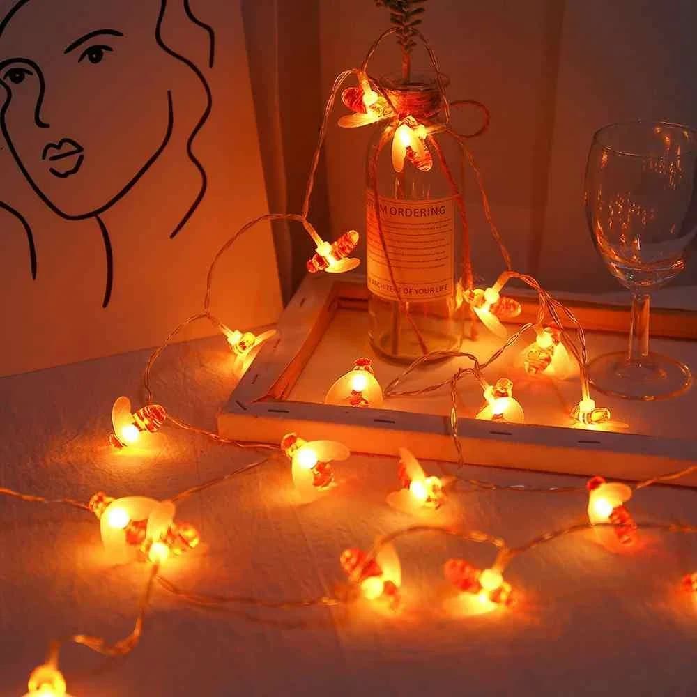 Honey bee warm white Fairy Lights thumbnail 4