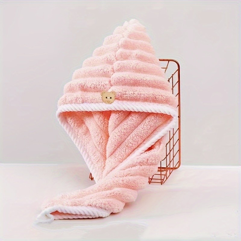 Super Absorbent Microfiber Hair Towel Quick Dry Hair Wrap Cap for Women Fast Drying Hair Turban Bangladesh thumbnail 5