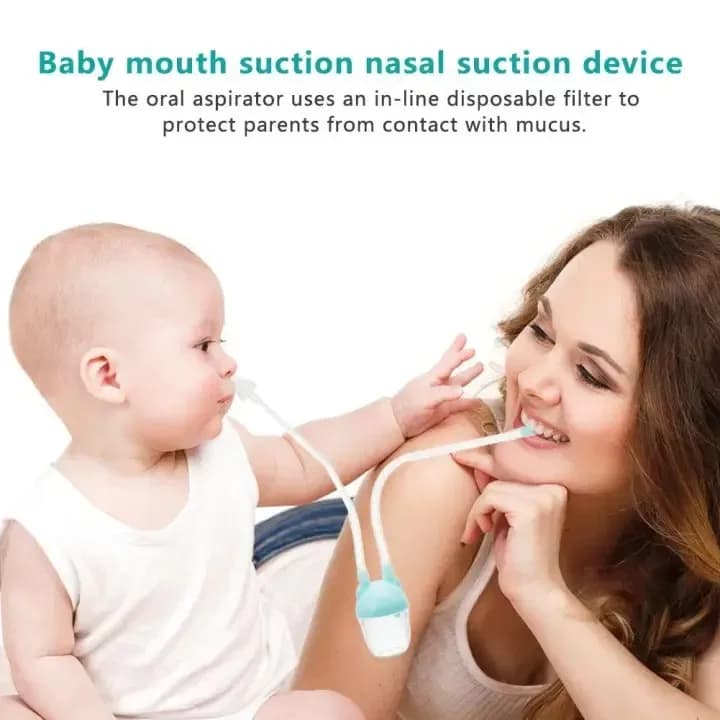 Baby Nose Cleaner Nasal Aspirator for Newborn – Reusable Safe Nose Sucker Tool for Infant Nasal Suction thumbnail 2