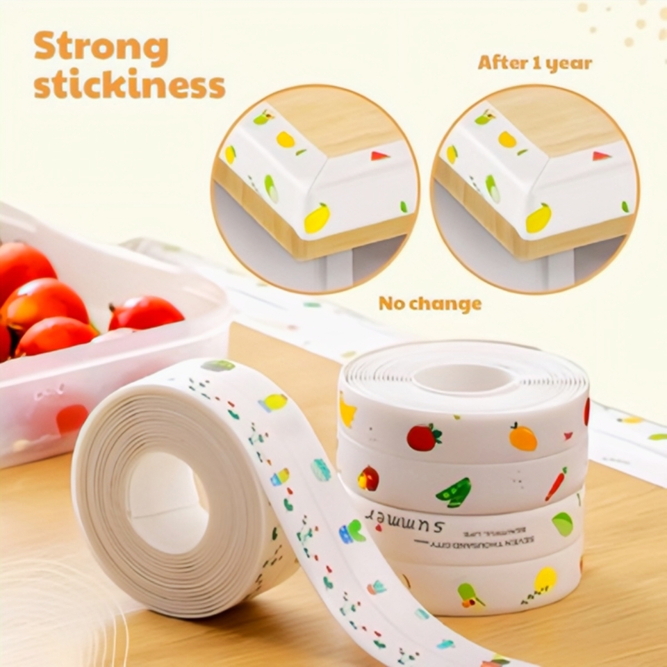 Waterproof Corner Caulking Sealing Tape - Self-Adhesive PVC Caulk Strip for Kitchen & Bathroom