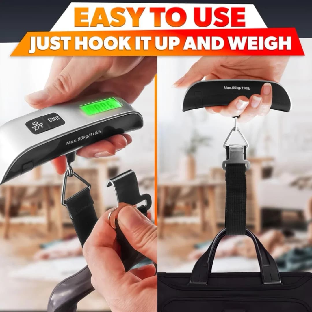 LCD Electronic Luggage Scale – Portable 50kg Digital Hanging Scale thumbnail 7