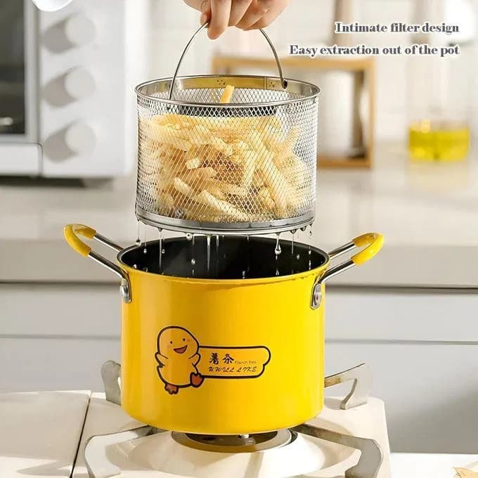 2L Stainless Steel Deep Fryer Pot 🍟🍗✨