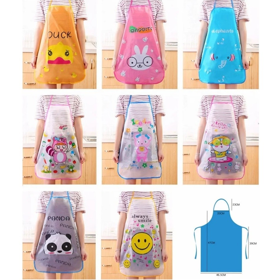 Waterproof Kitchen Apron (1pc) – PVC Cooking & Cleaning Apron thumbnail 3