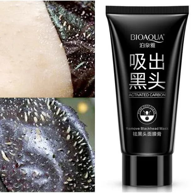 BIOAQUA Deep Cleansing Black Mask Bamboo Charcoal Blackhead Remover Face Mask Skin Care Peal-off Nose Mask thumbnail 3
