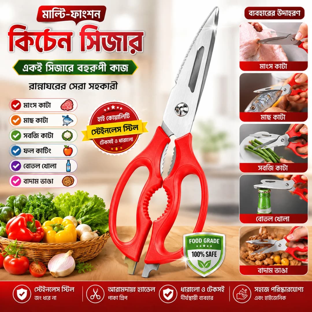 Multifunctional Kitchen Scissor – Heavy Duty Multi-Purpose Cutter thumbnail 3