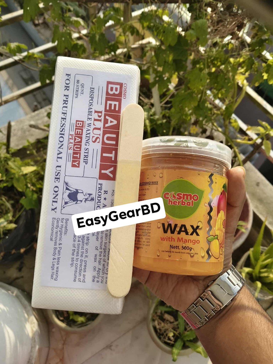 Cosmo Herbal Cold Wax Combo Pack 500g Best Price in Bangladesh | Cold Wax with Strips & Applicator BD thumbnail 2