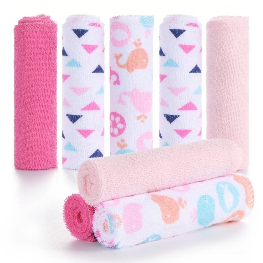 Newborn Baby Towel Set 8pcs Soft Cotton | Baby Face Towel Napkin Handkerchief Set thumbnail 2
