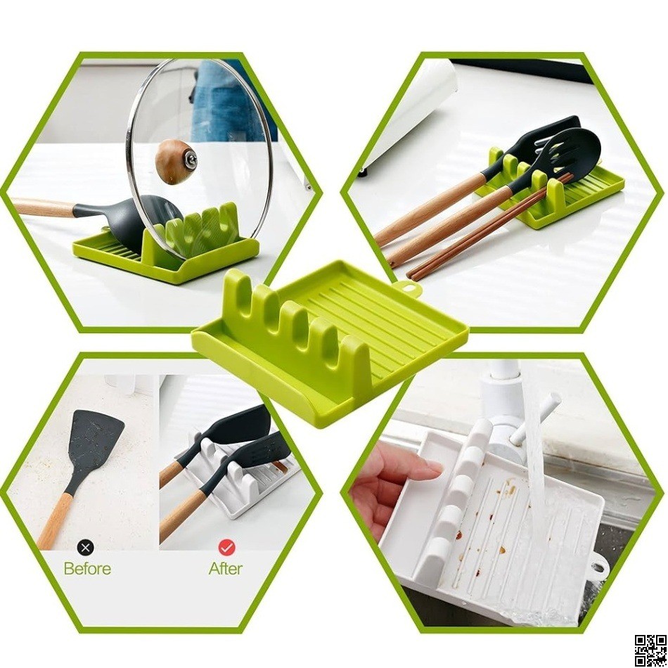Kitchen Spoon Holder – 4 Slot Utensil Rest thumbnail 2