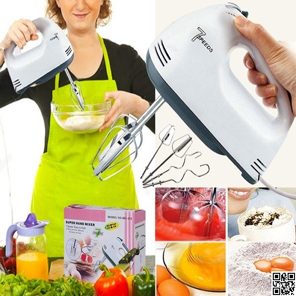 Super Hand Mixer & Egg Beater – 7 Speed Electric Cake & Cream Mixer thumbnail 7