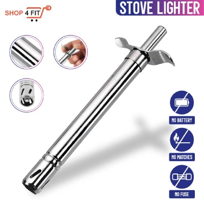 Stove Lighter – No-Refill Electric Kitchen Gas Lighter, Stainless Steel Long Shaft thumbnail 2