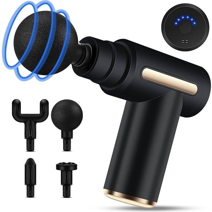 Body Massage Gun for Full-Body Muscles, Pain Relief Gun with Display Screen, Upgraded Percussion Deep Tissue Gun, Fascia Massager with 4 Heads for Neck, Shoulders, Back, and Arms thumbnail 2