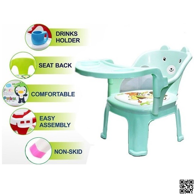 Baby Feeding Chair with Tray | Durable Plastic Kids High Chair & Study Chair thumbnail 4