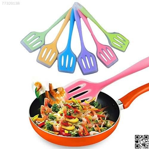 Silicone Cooking Spoon 12 Inch – Non-Stick Slotted Turner Spatula thumbnail 5