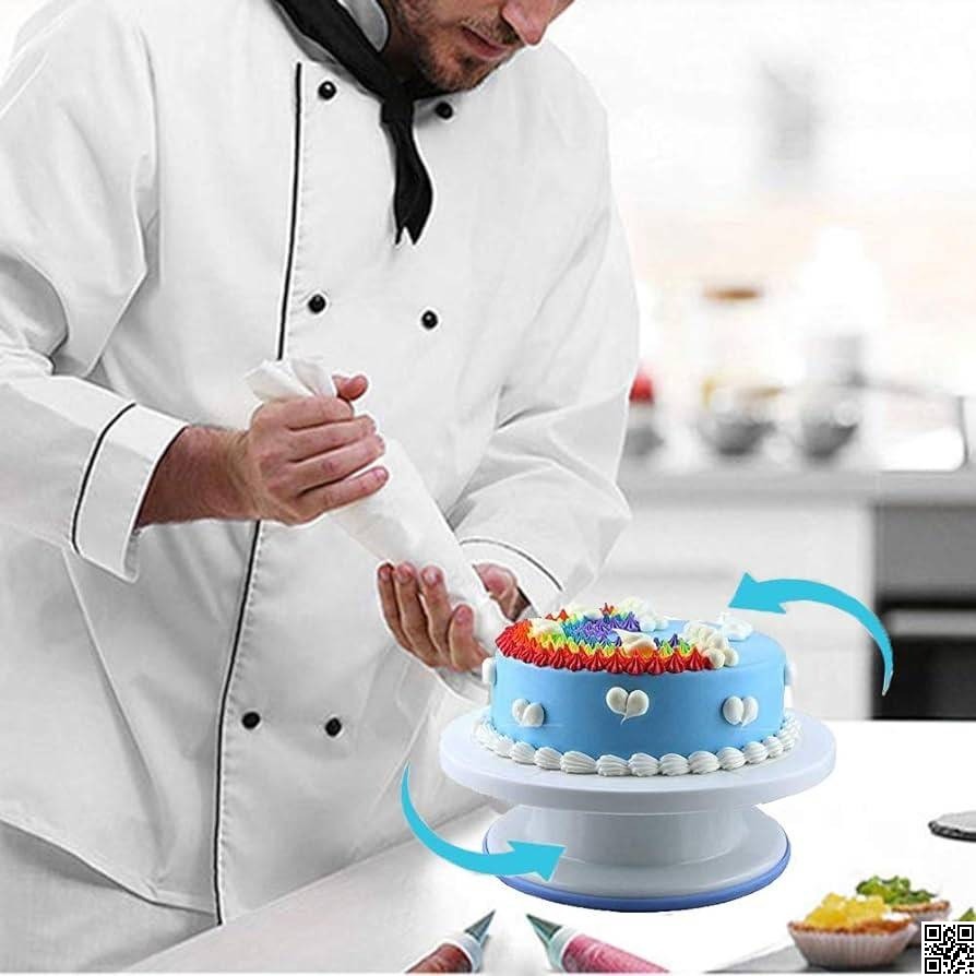 Cake Turntable 360° Rotating – Premium Revolving Cake Decorating Stand thumbnail 4