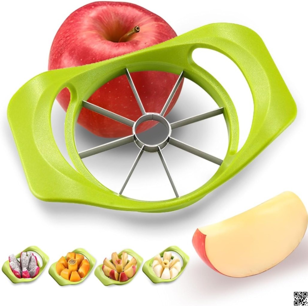 Apple Cutter Slicer – 8-Slice Corer Tool, Stainless Steel Fruit Slicer thumbnail 7