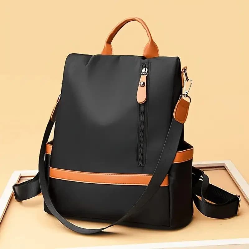Women Large Capacity Outdoor Tote Bag (Orange/ black) thumbnail 5