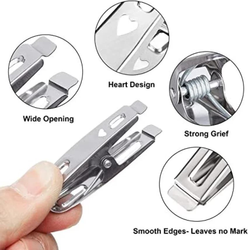 Stainless Steel Cloth Clips 20 Pcs – Strong Laundry Clips for Drying Clothes thumbnail 6