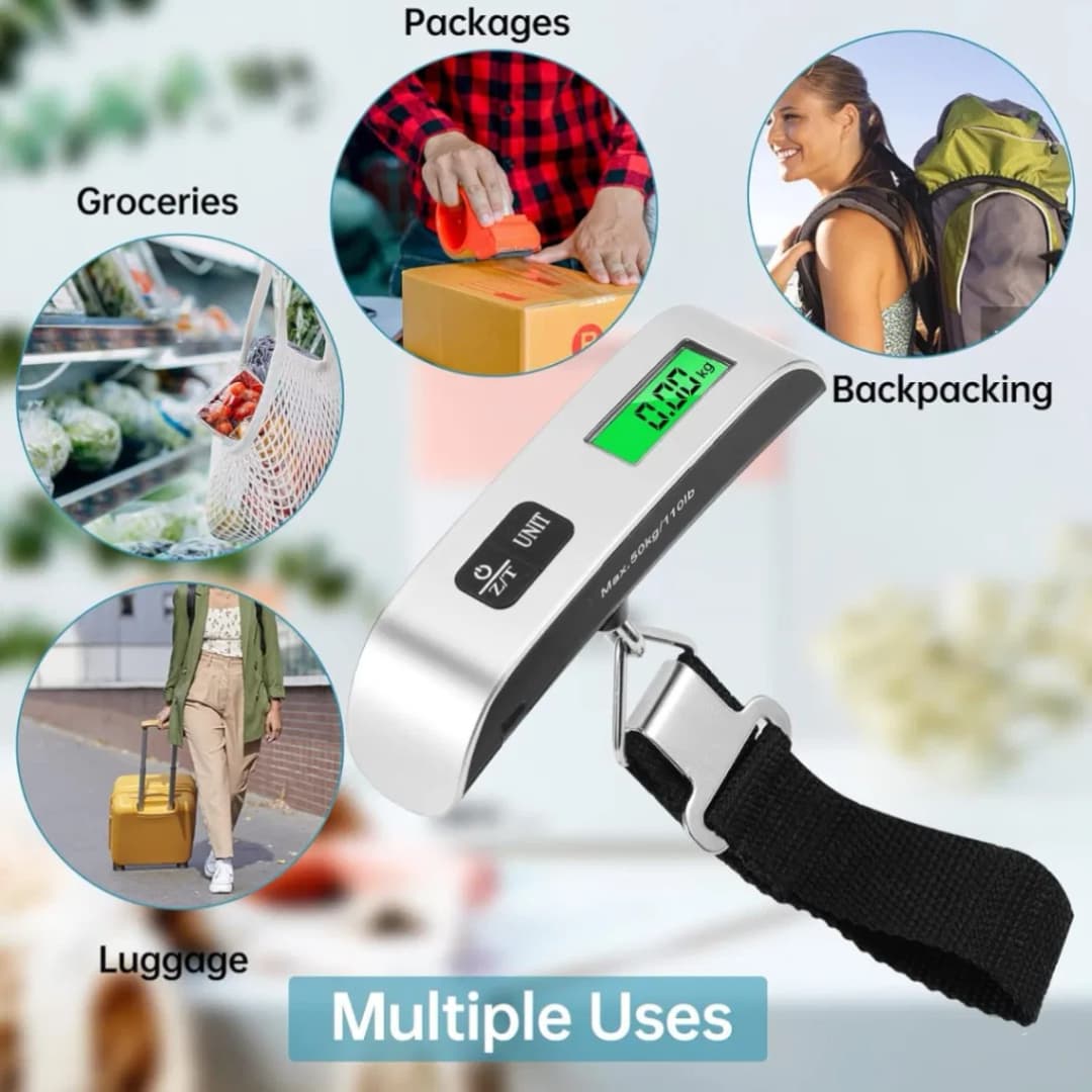 LCD Electronic Luggage Scale – Portable 50kg Digital Hanging Scale thumbnail 5