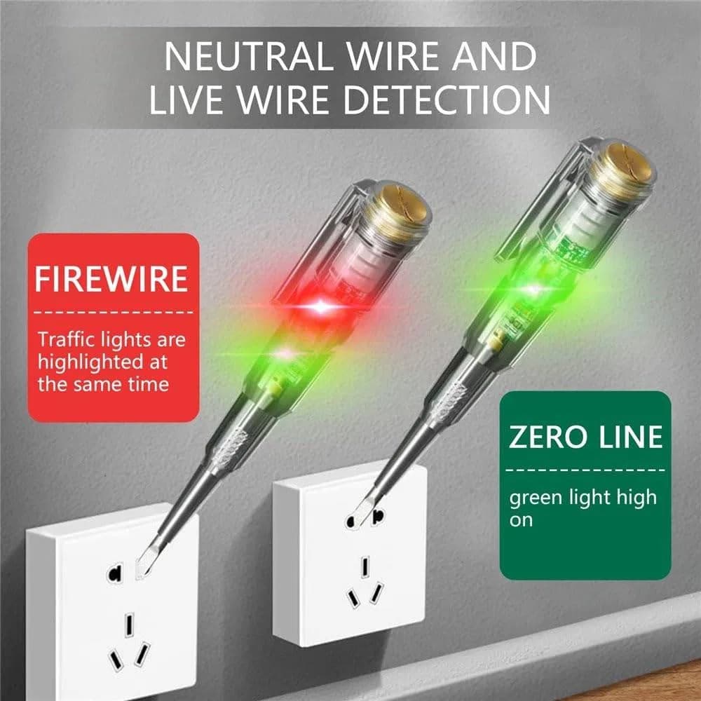 Check Current Pen 70-250V AC Voltage Non-Contact Power Detector Pen Line Fault Plug Tester Electrical Circuit for Wiring Issues LED Indicator Built Screwdriver for Professionals & Home User thumbnail 7