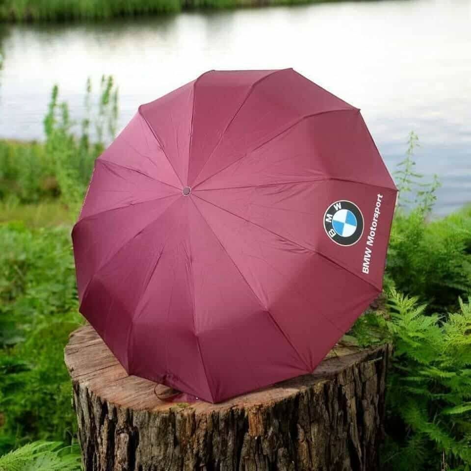 BMW Motorsport Premium 12-Rib Automatic Umbrella – Heavy Duty Auto Open & Close Folding Umbrella with Branded Case thumbnail 2