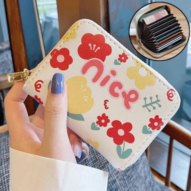 Cute Coin Purse Wallet for Women | Kawaii Mini Card Holder Korea Style Wallet | Small Zipper Coin Pouch for Cash, Cards & Pocket Use