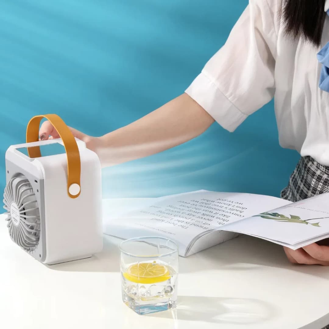 4 in 1 Portable Air Conditioner Fan, Mini Portable Air Cooler Fan, USB Charging Rechargeable Air Conditioner Cooling Fan thumbnail 7
