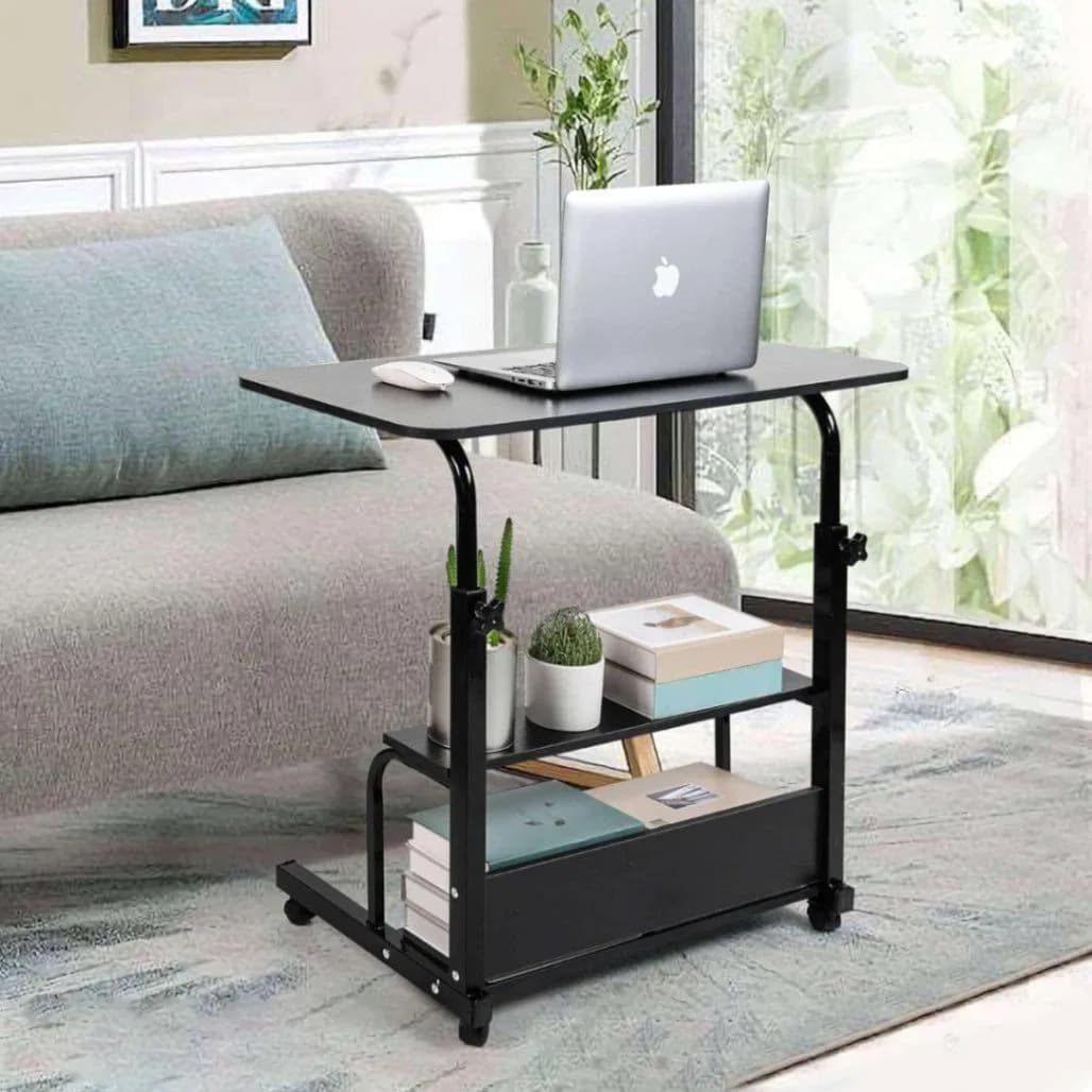 Double layer adjustable table, Height Adjustable Portable Laptop Desk Table, Sofa Table, Side Table, Bed Table, Study Desk Table thumbnail 3