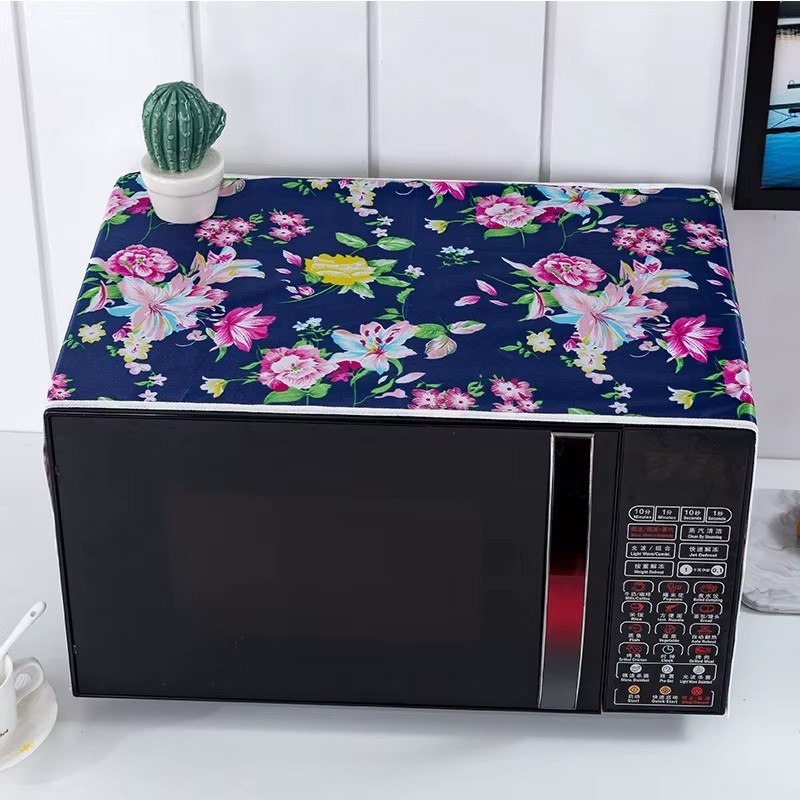 Oven Cover - Blue Print Microwave Oven Cover | Waterproof Dustproof Protector thumbnail 2