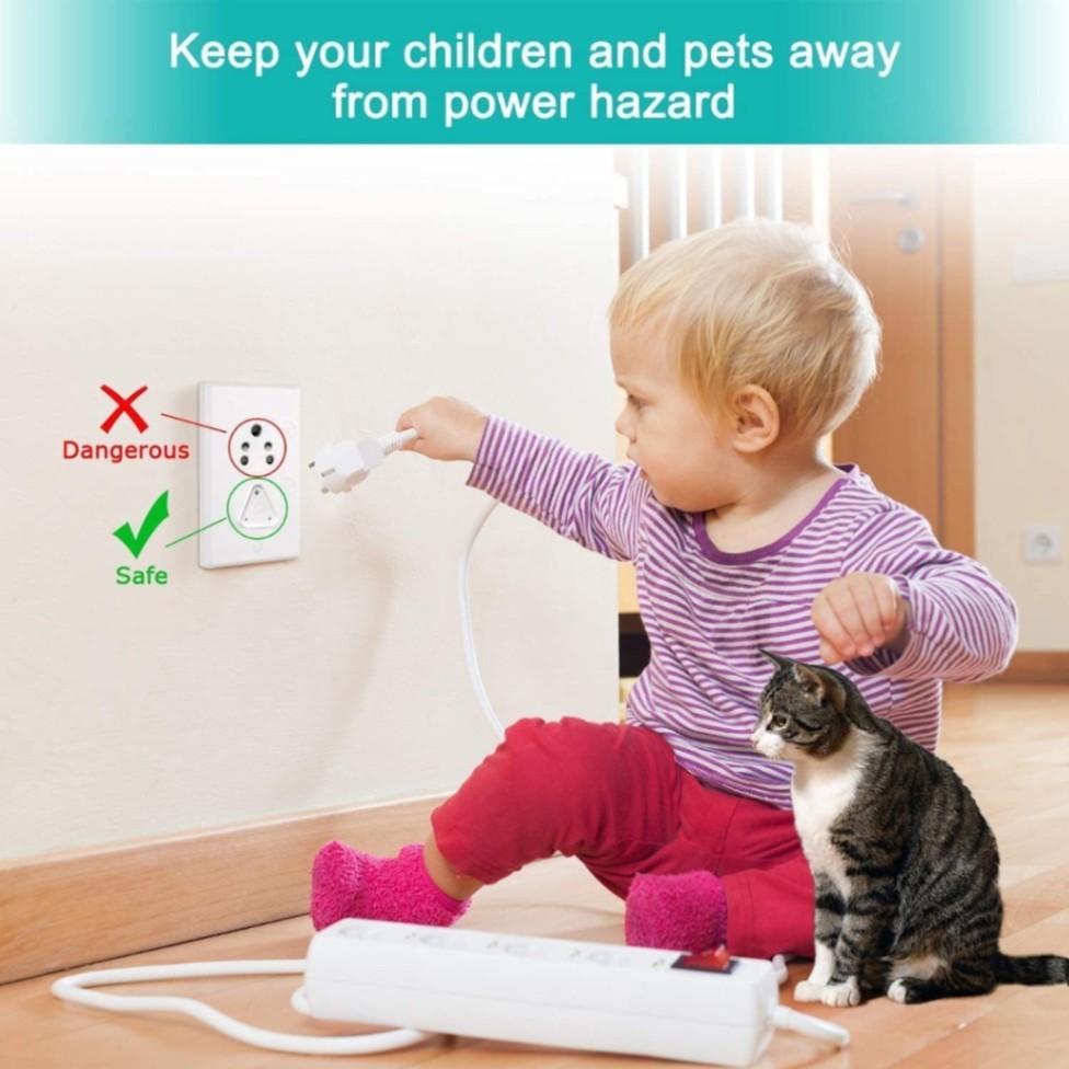 10pcs Baby Safety Electrical Socket Cover Set | 2 Pin & 3 Pin Plug Protector | Multiplug Safety Guard Bangladesh thumbnail 5