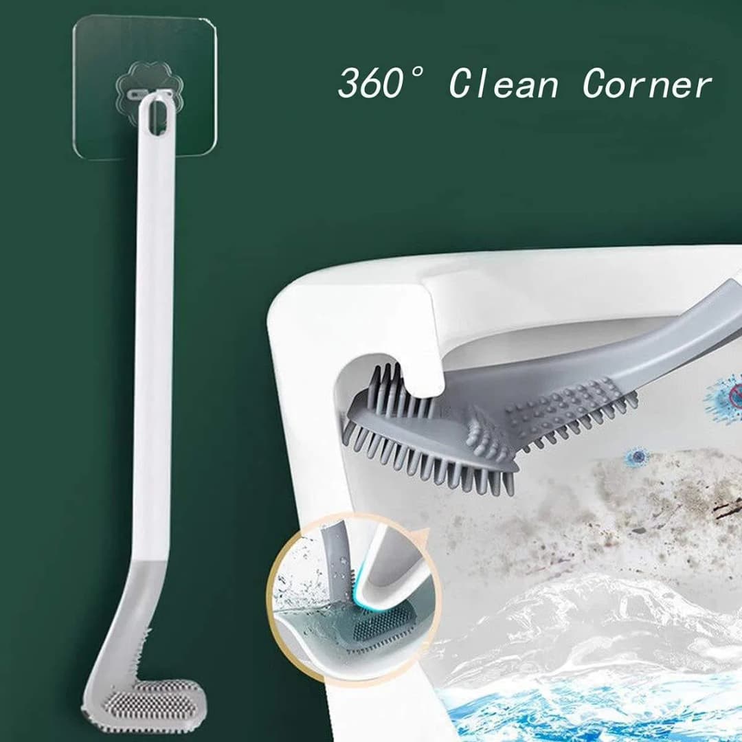 Golf Brush Head Toilet Cleaning Brush – Long Handle Silicone Toilet Brush thumbnail 6
