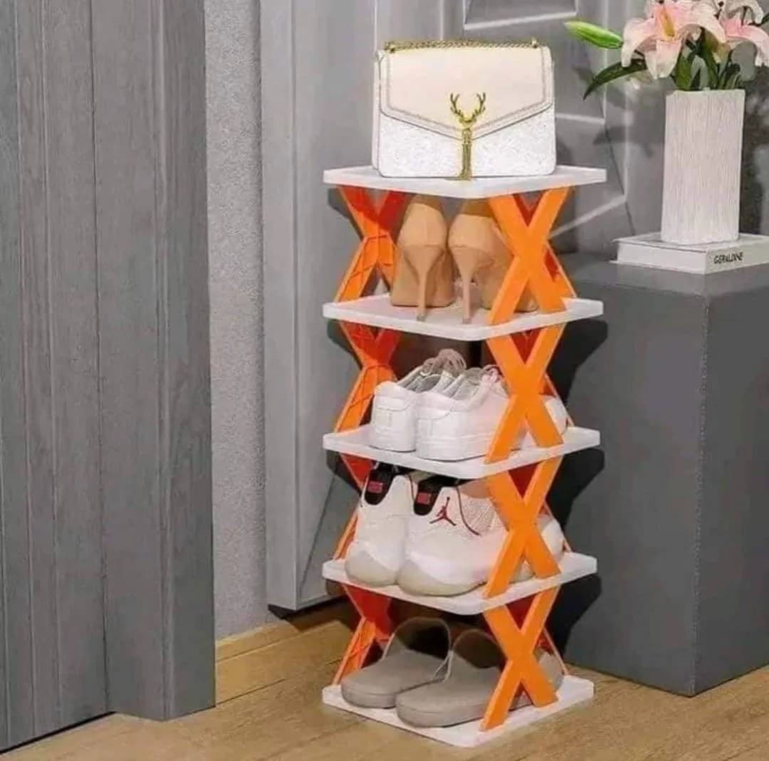 5 Layer Foldable Shoe Rack Organizer, Smart Foldable Shoe Rack thumbnail 4