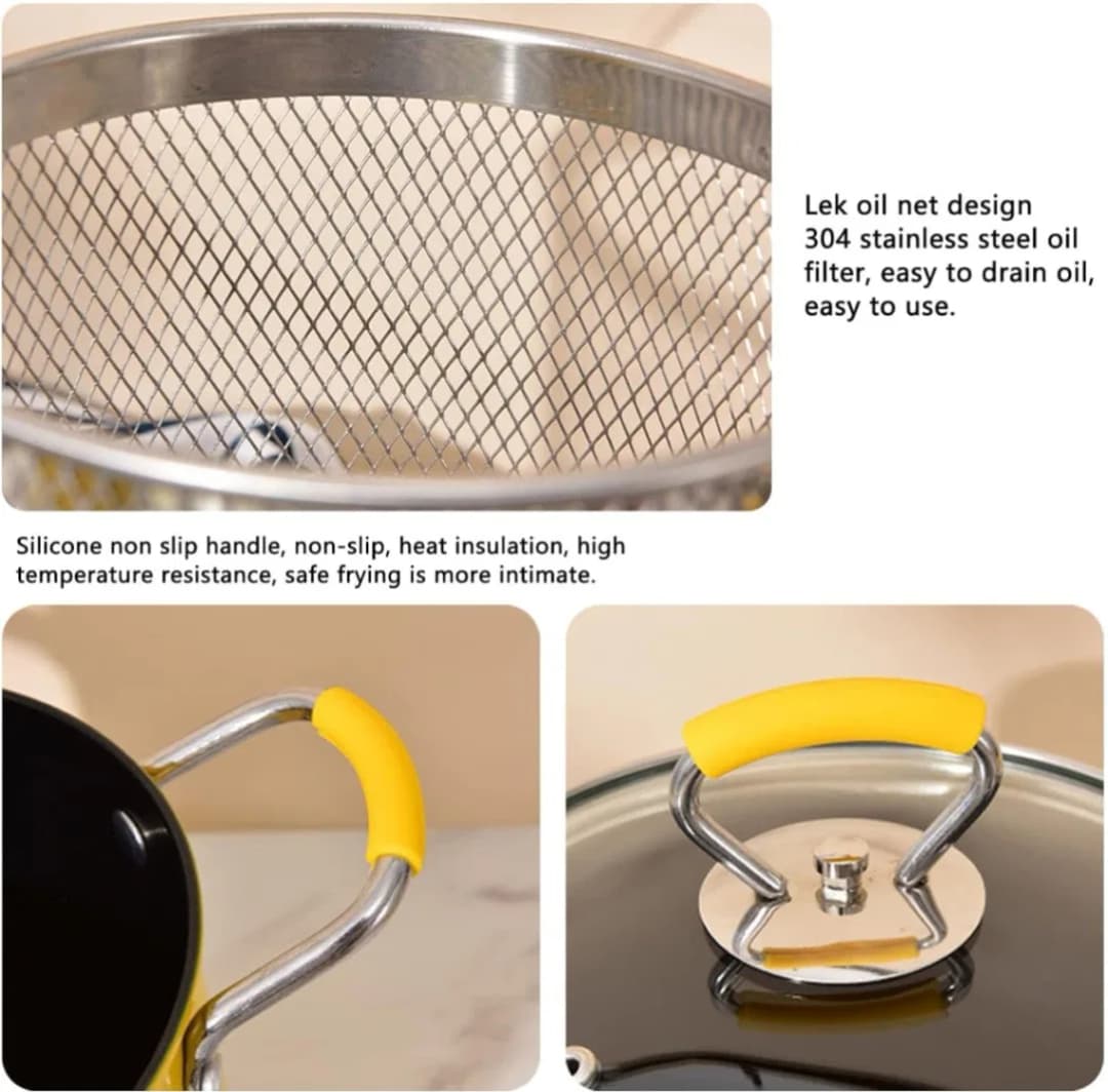 2L Stainless Steel Deep Fryer Pot 🍟🍗✨ thumbnail 5
