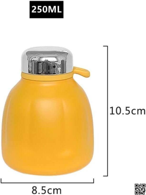 Dori 250ml Mini Pumpkin Stainless Steel Vacuum Flask with Hand Carry – Cute Thermal Coffee Mug thumbnail 4