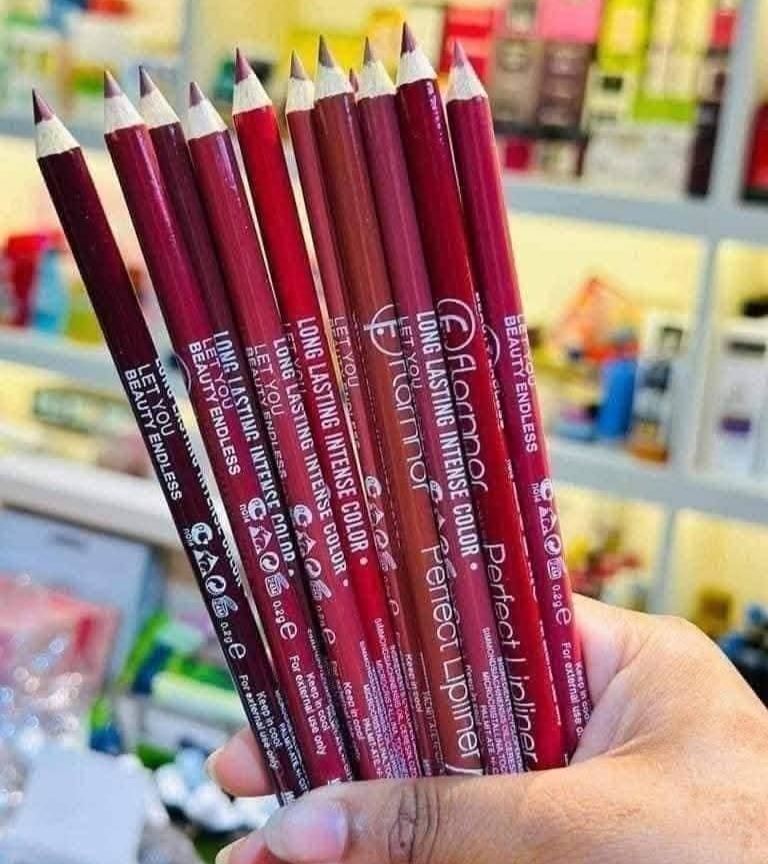 Flormar Matte Perfect Lip Liner Pencil Set (Pack of 12) – Waterproof & Long-Lasting Lip Contour Pencils