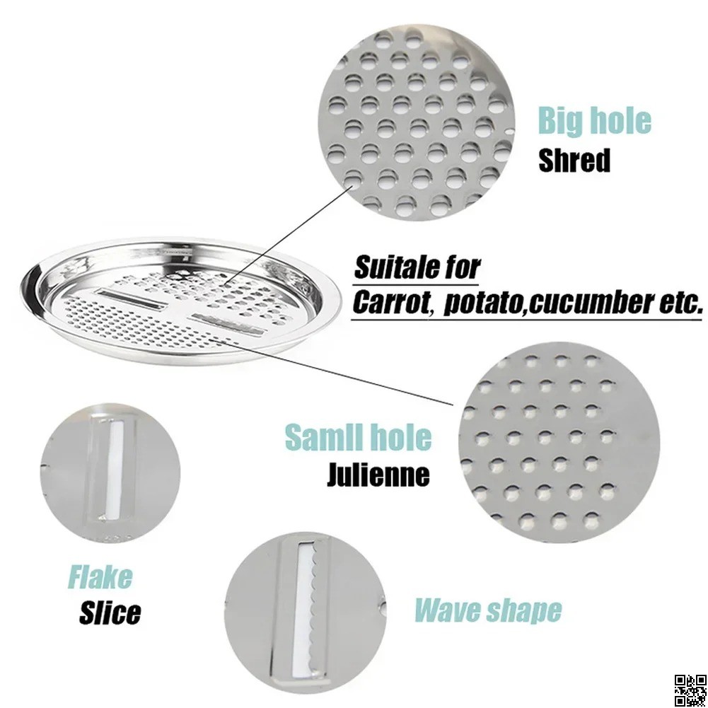 Stainless Steel 3 in 1 Vegetable Cutter & Drain Basket – Multifunctional Basin Set thumbnail 3