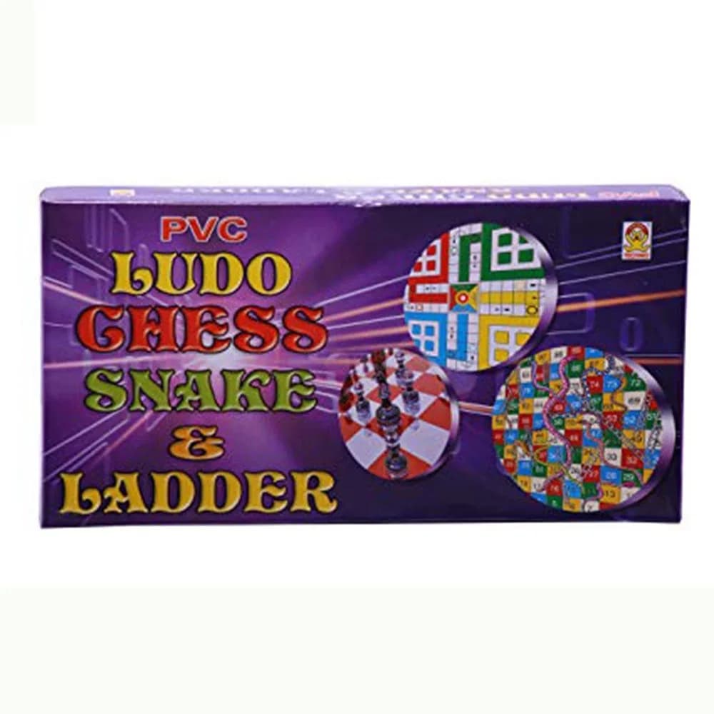3-in-1 Ludo, Chess & Snakes and Ladders Game Set thumbnail 3