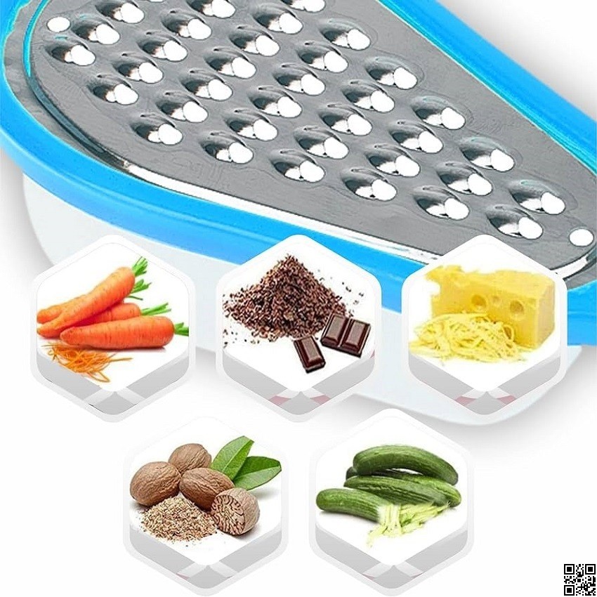 Big Cheese & Vegetable Grater – Steel Net with Unbreakable Plastic Body thumbnail 4
