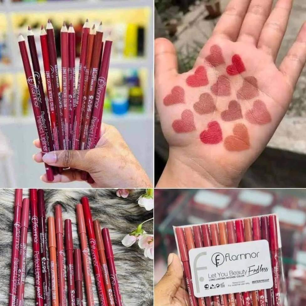 Flormar Matte Perfect Lip Liner Pencil Set (Pack of 12) – Waterproof & Long-Lasting Lip Contour Pencils thumbnail 6
