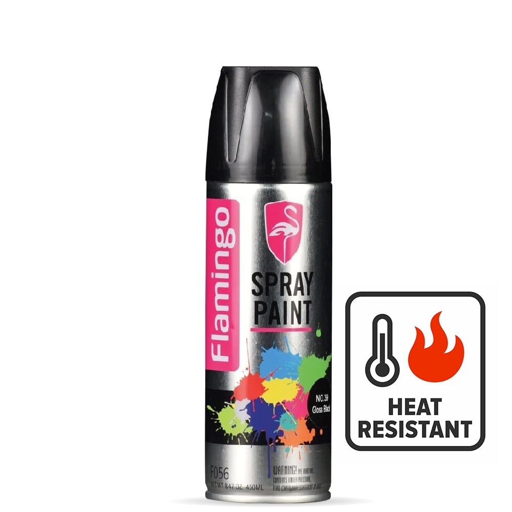 Flamingo Spray Paint Matt Black 450ml | Anti-Rust Aerosol Spray Paint for Metal, Wood, Car, Motorcycle, Furniture, Graffiti, Wall | Quick Dry, UV Resistant, Long-Lasting Finish thumbnail 4