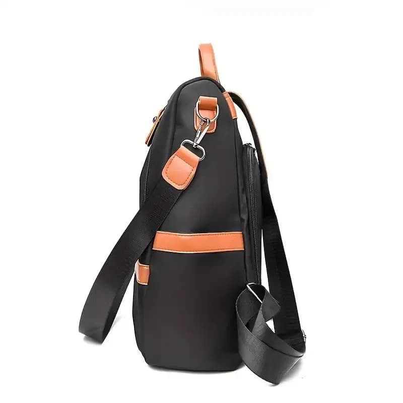 Women Large Capacity Outdoor Tote Bag (Orange/ black) thumbnail 3