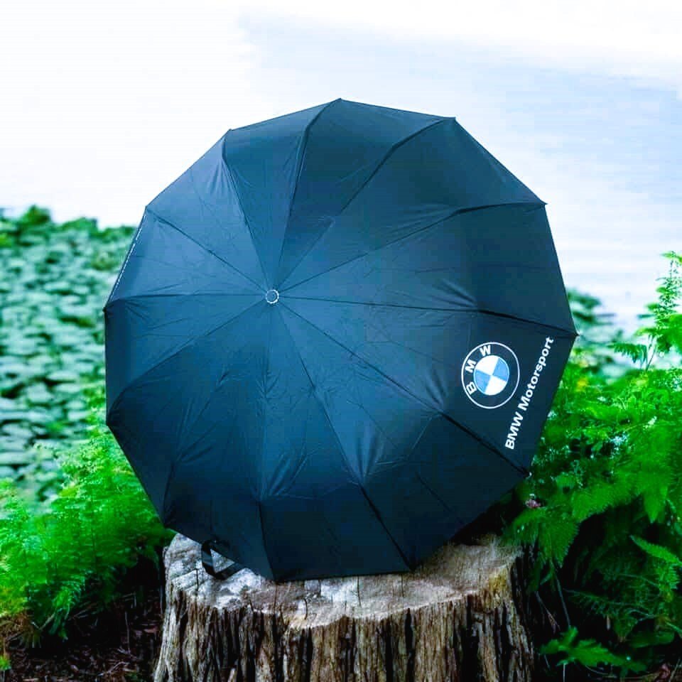BMW Motorsport Premium 12-Rib Automatic Umbrella – Heavy Duty Auto Open & Close Folding Umbrella with Branded Case thumbnail 5