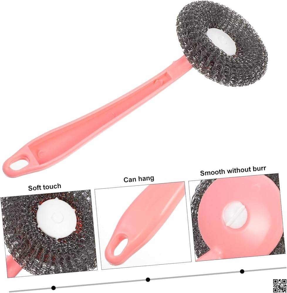 Long Handle Stainless Steel Wire Dishwashing Brush in Bangladesh Heavy Duty Cleaning Brush thumbnail 6