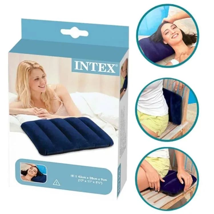 Intex Air Pillow, Soft Comfortable Air Inflatable Travel Pillow, Air Cushion Sleeping Bag thumbnail 3