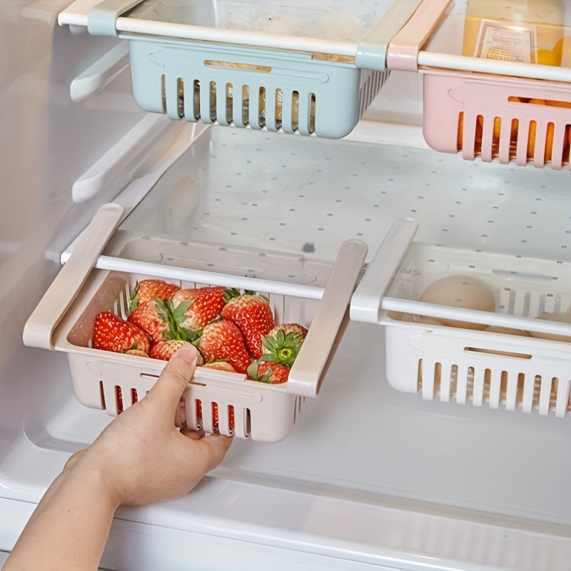 Adjustable Fridge Storage Basket – Expandable Refrigerator Organizer Drawer thumbnail 3