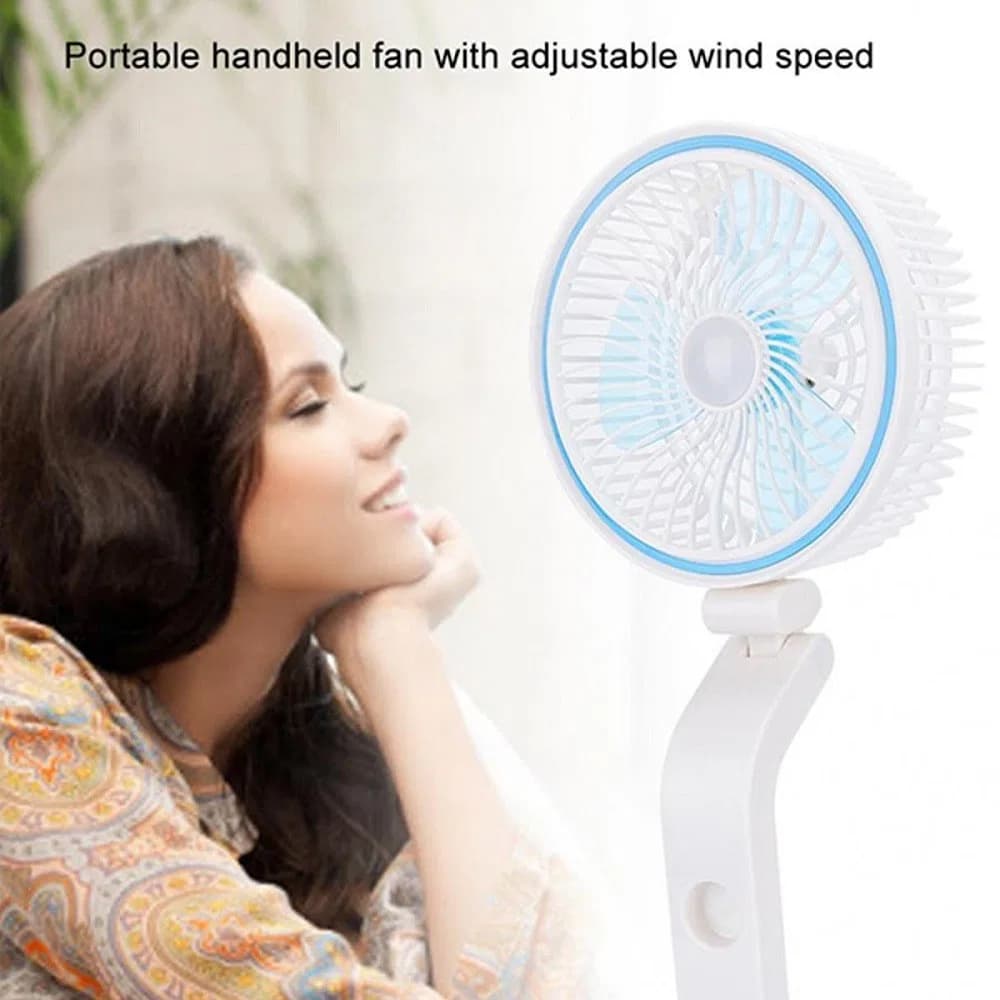 Rechargeable Folding Fan With LED Light, LR Fan 2018, Rechargeable Folding Table Fan with Light thumbnail 6