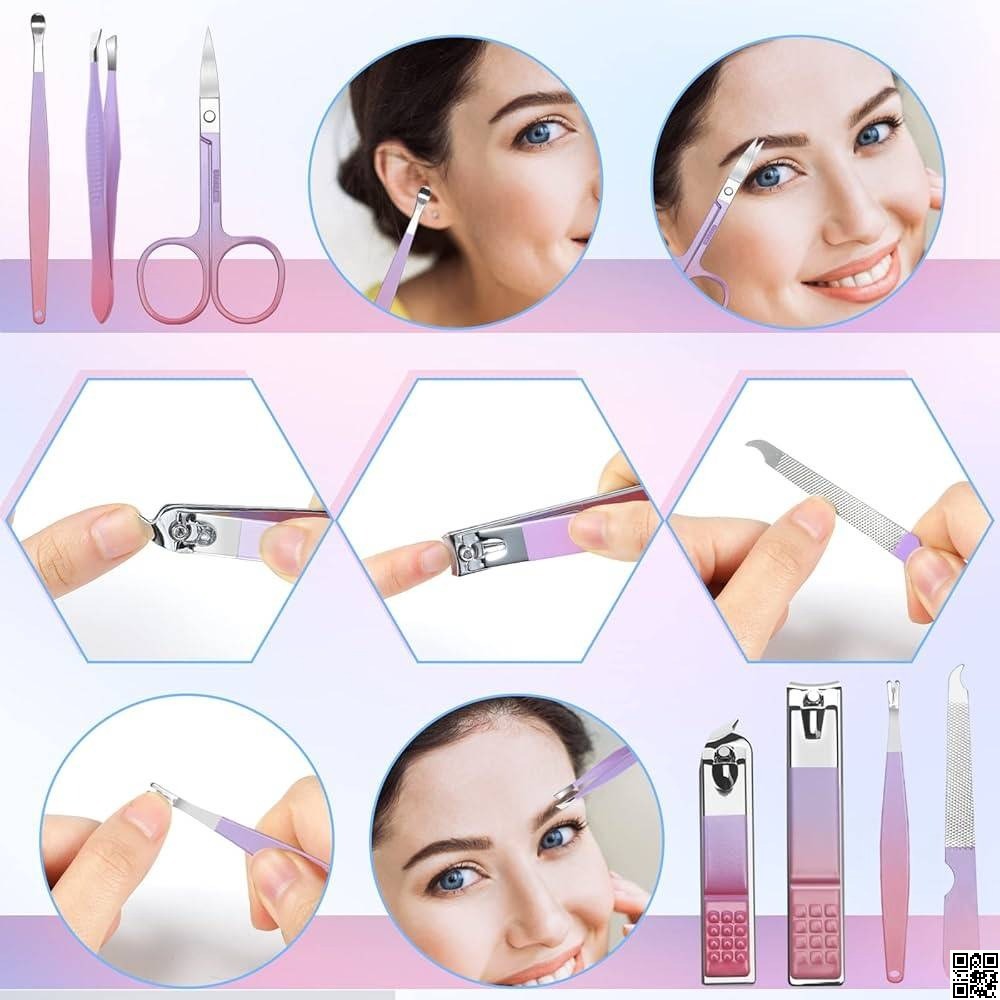 16 Pcs Manicure Pedicure Set – Stainless Steel Personal Care Kit thumbnail 3
