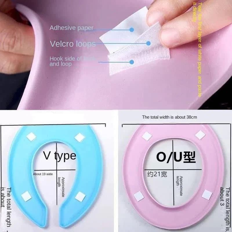 Commode Cover, Bathroom Toilet Seat Covers, Toilet Seat Cushion Cover, Soft Bathroom Thicker Toilet Seat Cover Pad thumbnail 2