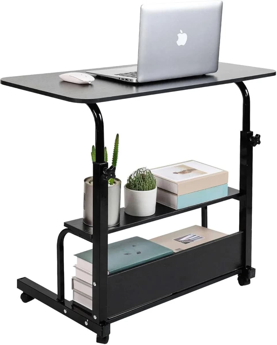 Double layer adjustable table, Height Adjustable Portable Laptop Desk Table, Sofa Table, Side Table, Bed Table, Study Desk Table thumbnail 4