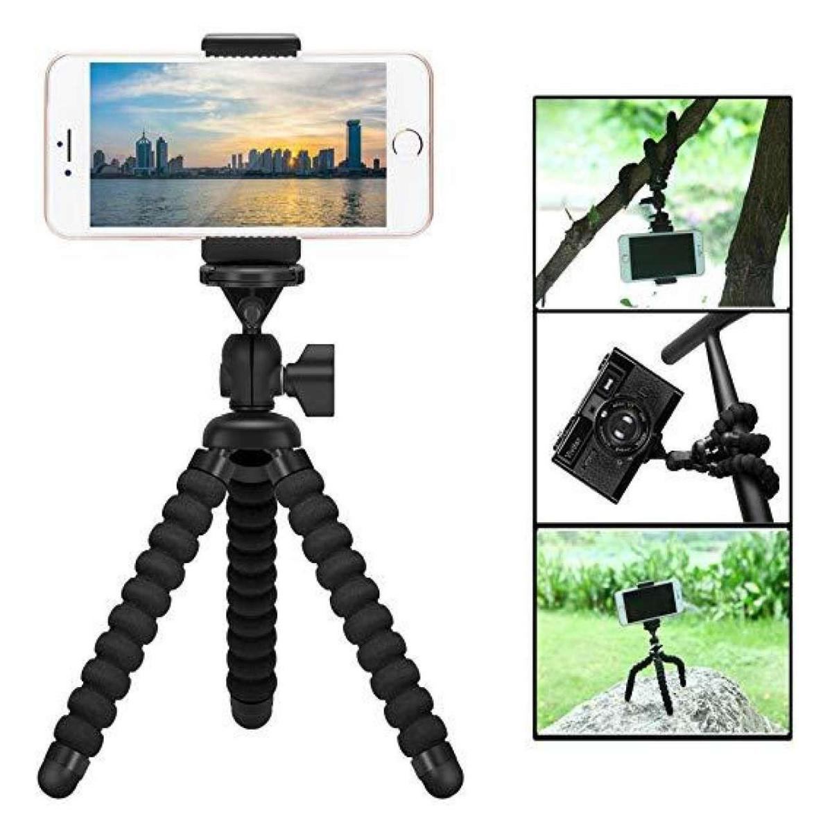 Flexible Octopus Phone Holder, Adjustable Mobile Phone Tripod Stand, Flexible Mini Octopus Tripod Portable Stand for Camera and Smartphone thumbnail 3