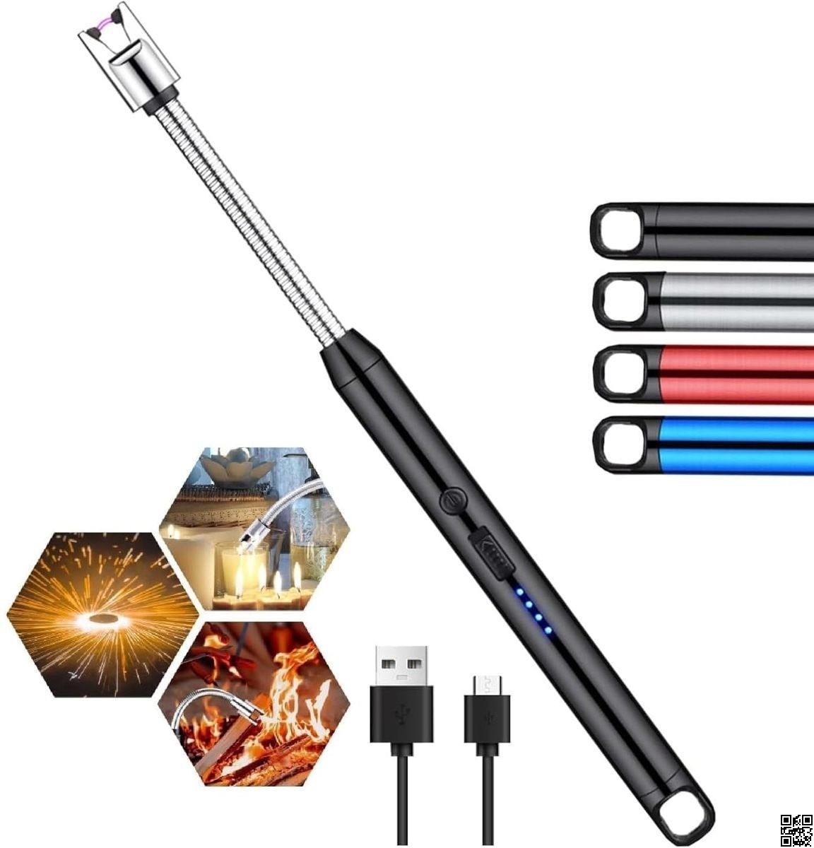 Rechargeable USB Electric Lighter – Arc Plasma Candle & BBQ Lighter thumbnail 4